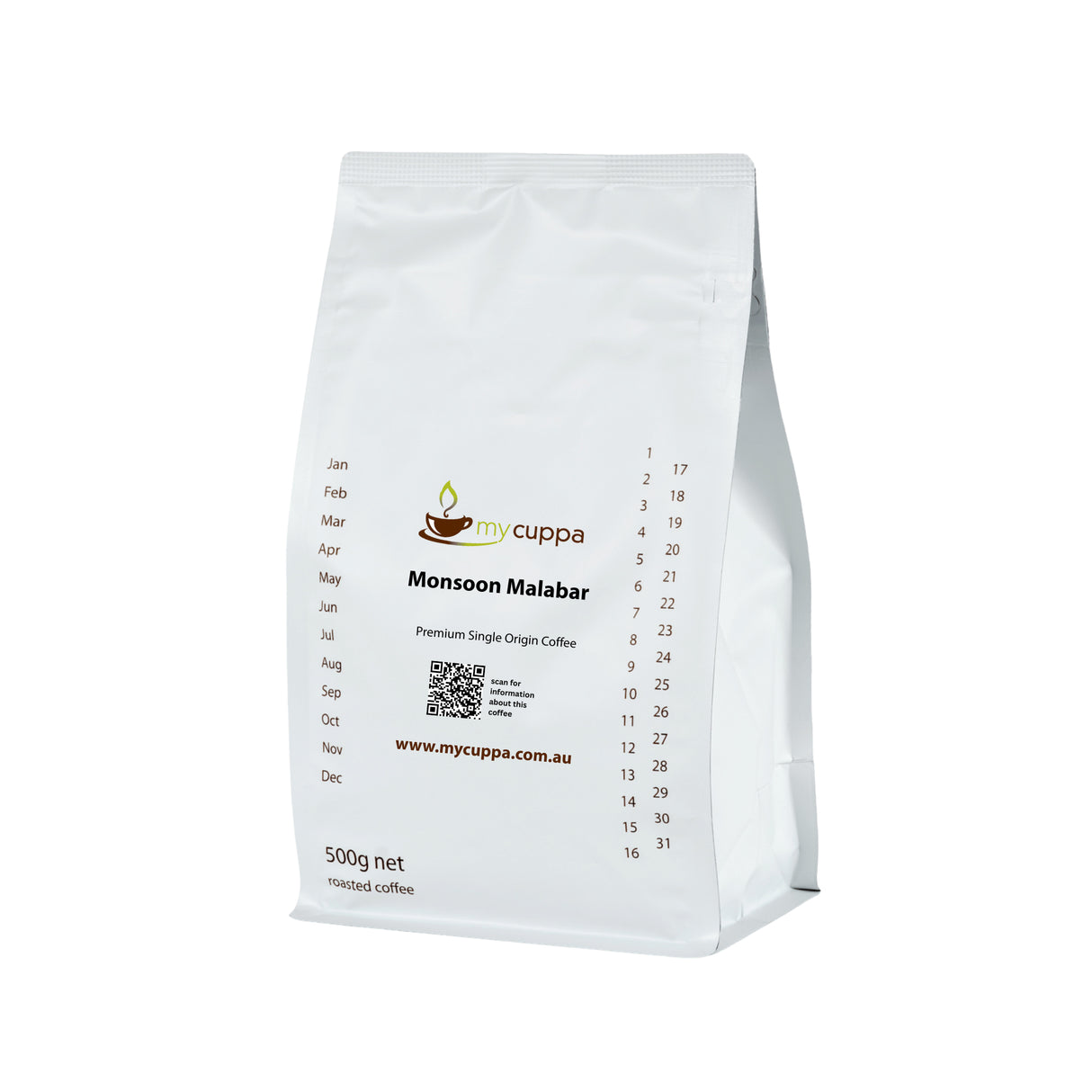500g pack Monsoon Malabar single origin arabica coffee