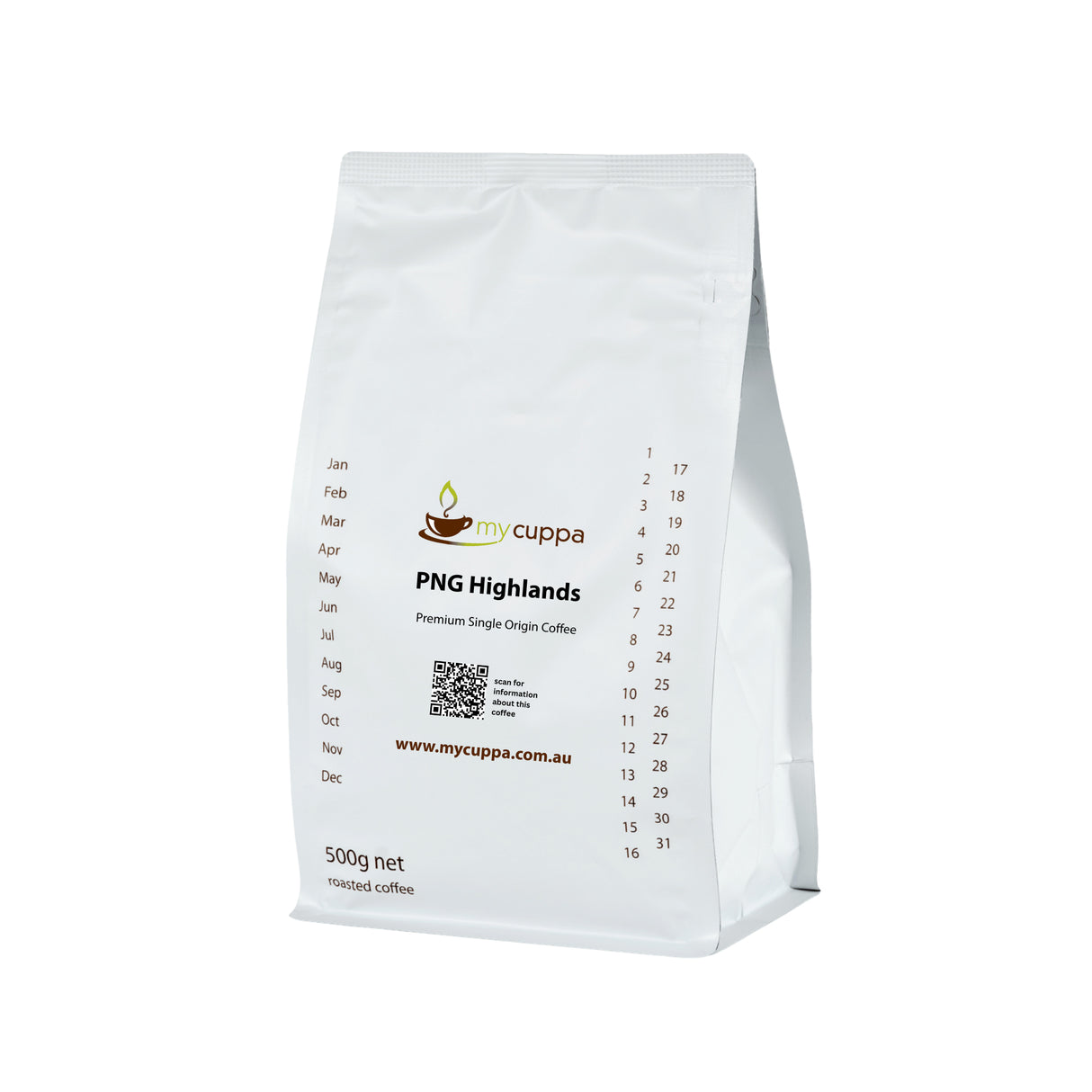 mycuppa 500g bag of Papua New Guinea Highlands coffee