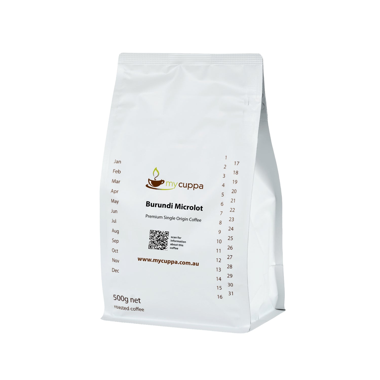 500g pack of mycuppa single origin Burundi coffee