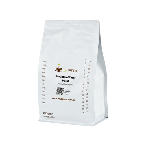 mycuppa 500g pack of Mountain Water Organic Decaf coffee
