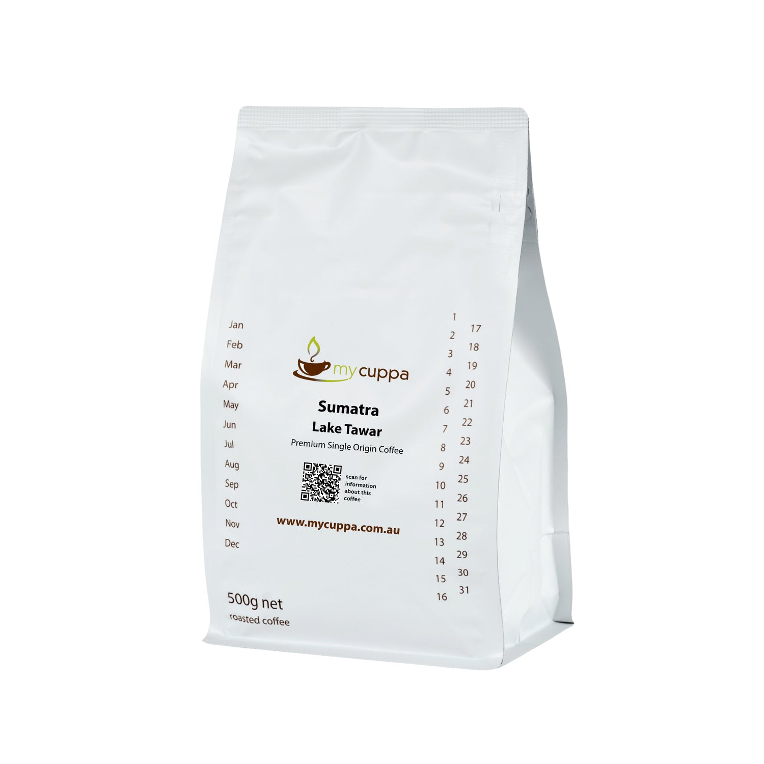 mycuppa 500g pack Sumatra Lake Tawar coffee