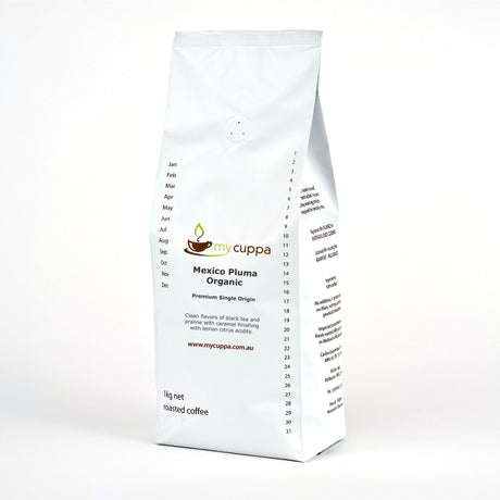 1kg pack mycuppa Mexico Pluma organic fresh roasted coffee